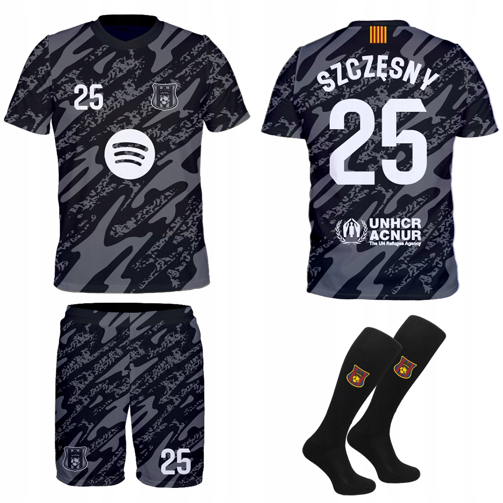 Šedé outfitové štulpny Szczęsny Barcelona, velikost M-164