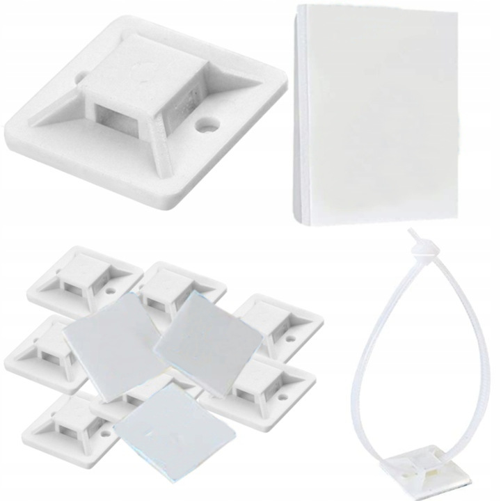 Mocowanie Uchwyt Opaski Kablowej 30x30 mm 50 Sztuk