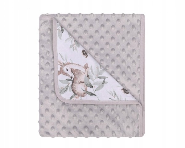 

DuetBaby Kocyk Minky Druk 80x90 Szary