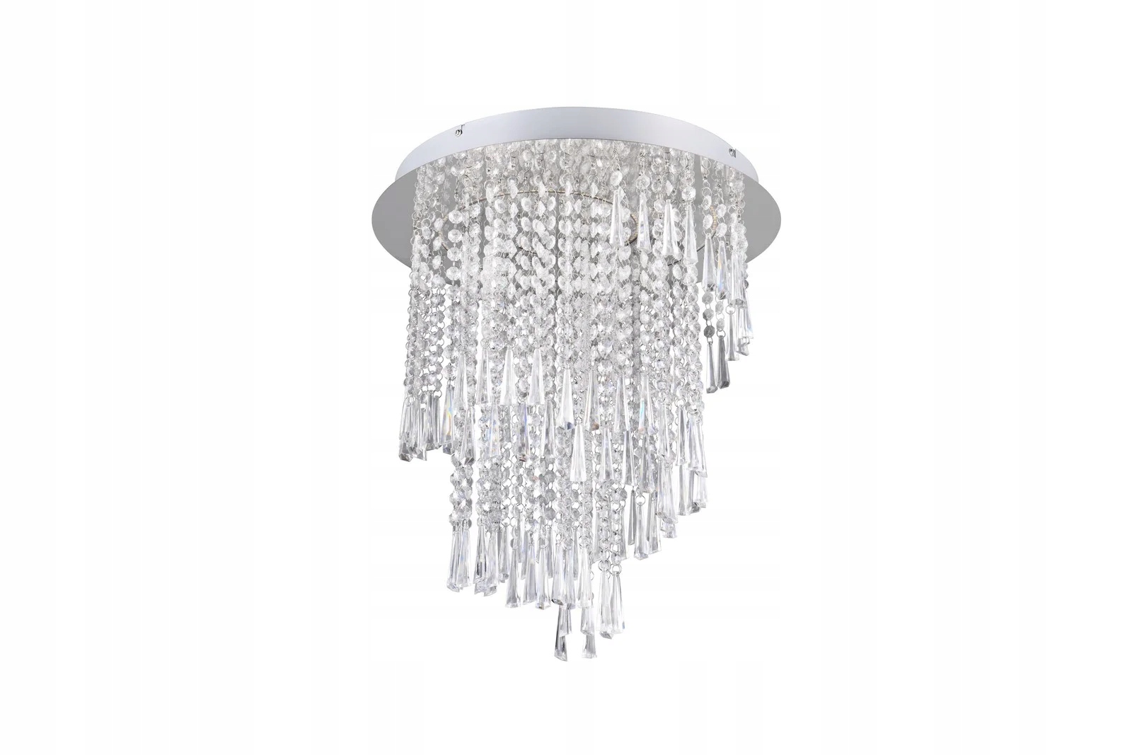 Stropní svítidlo glamour stříbrná křišťály dálkový ovladač Led s proměnnou barvou 50 cm Rl