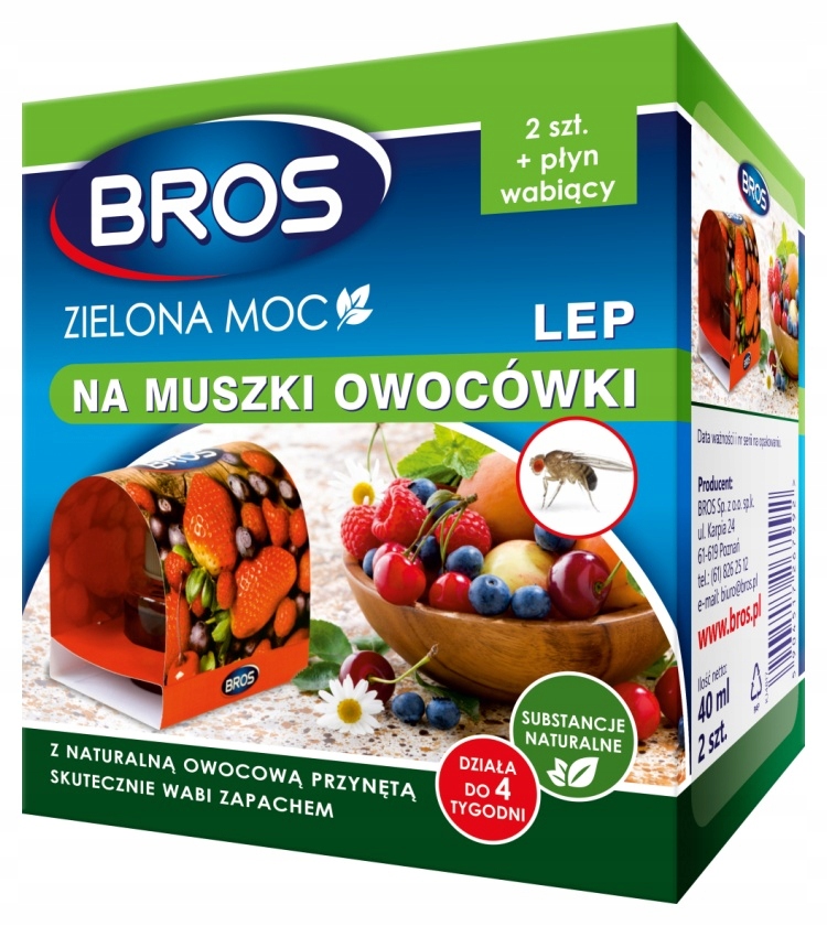 

Lep na muszki owocówki Zielona Moc 2szt Bros