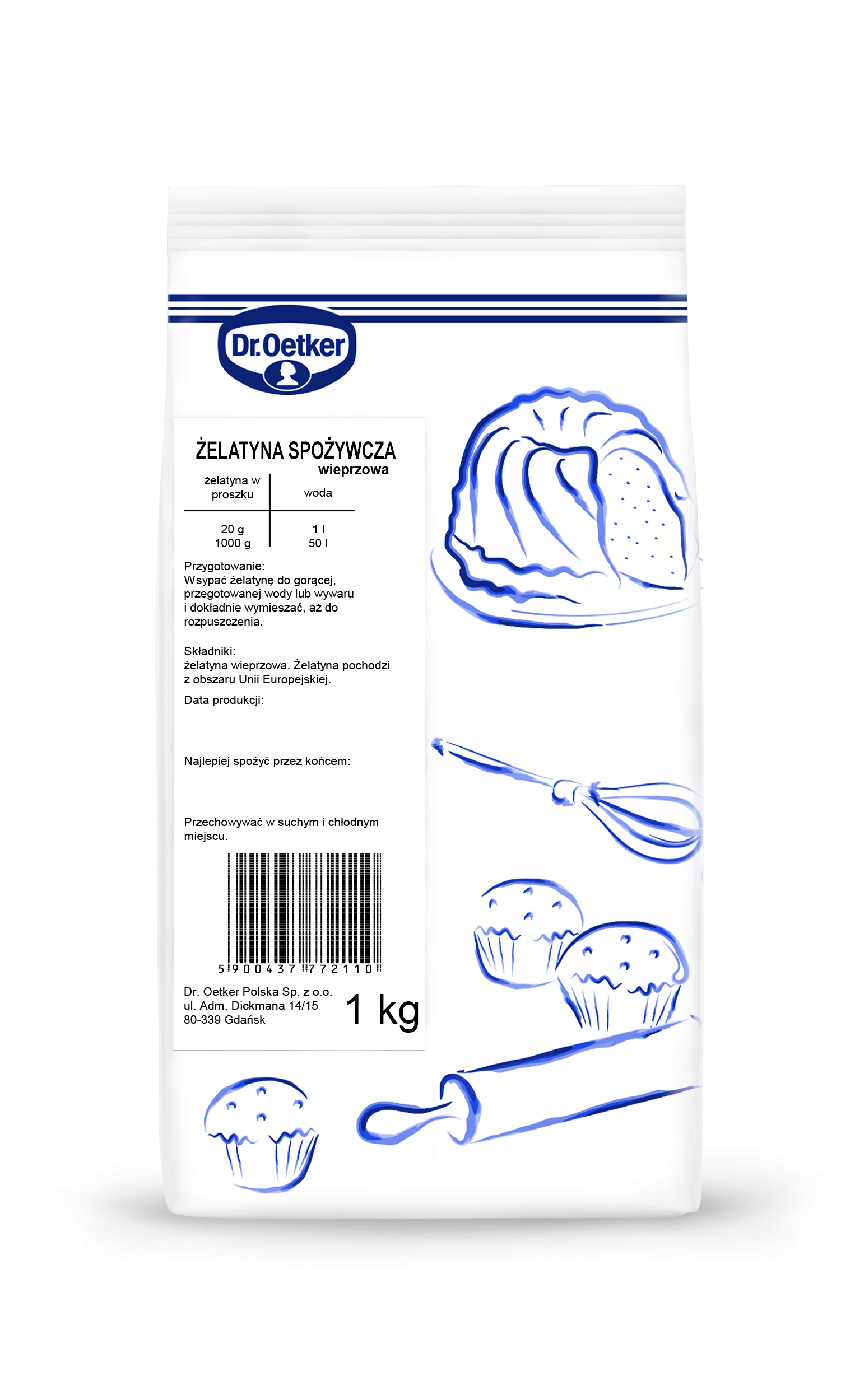 Dr. Oetker Żelatyna spożywcza 1 kg