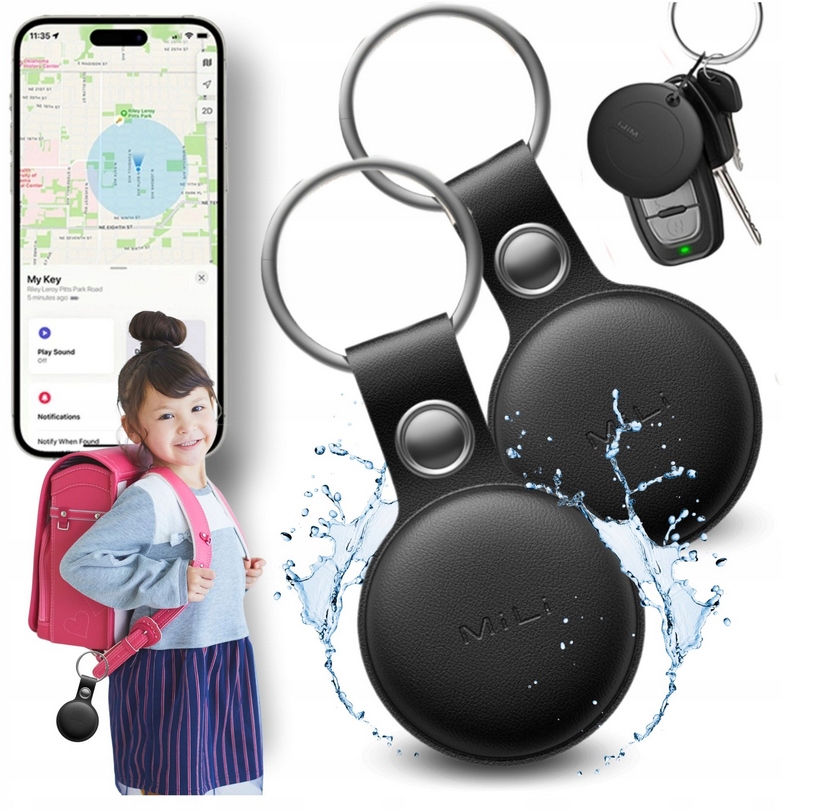 2x Lokalizator Gps MiTag MiLi Android brelok do plecaka kluczy bagażu psa
