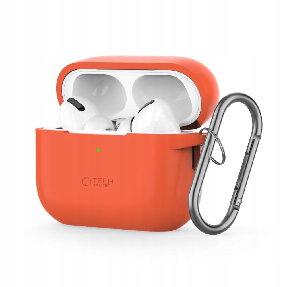Etui do Apple AirPods Pro 1 2 Tech-Protect Silicone pomarańczowe