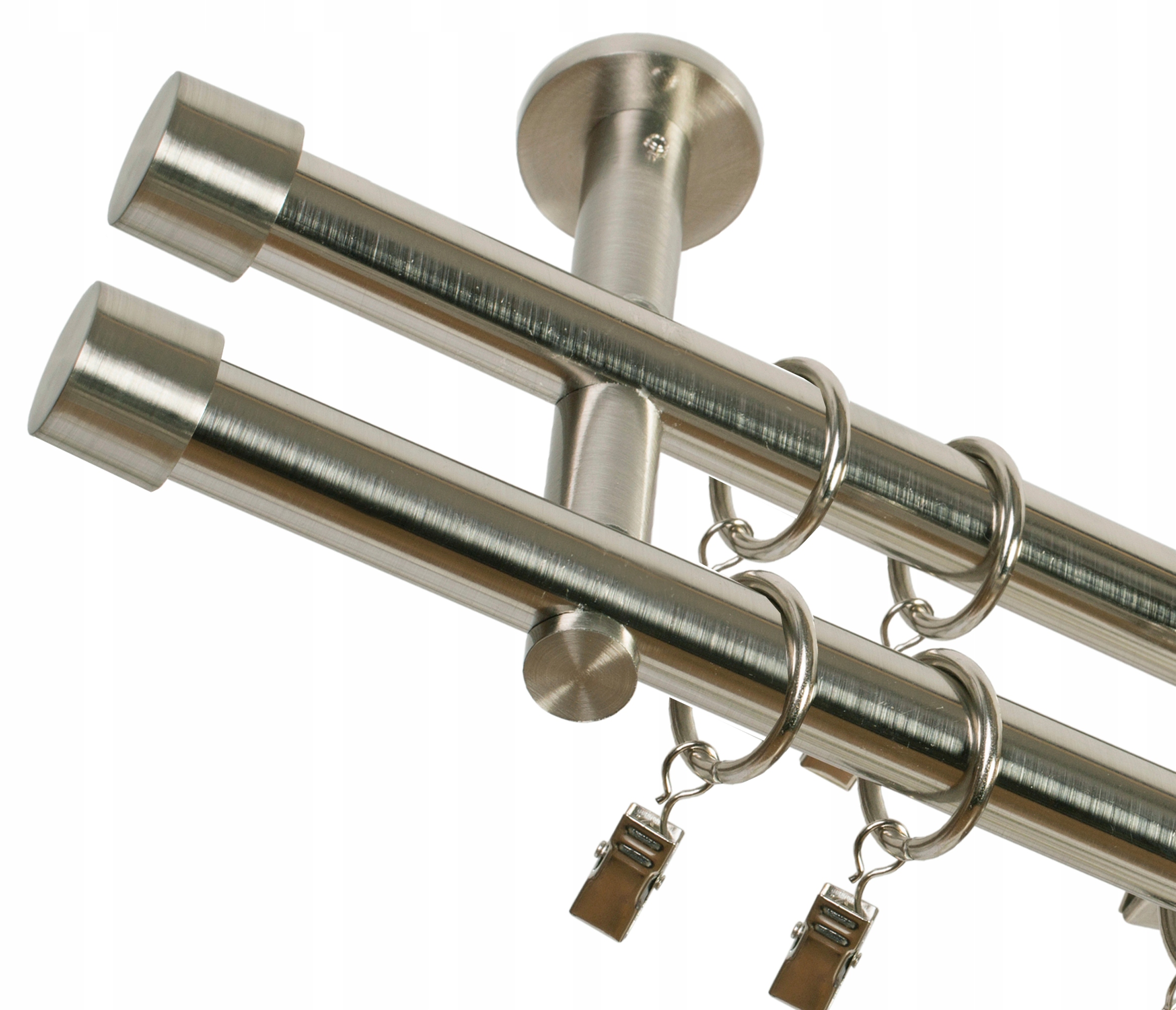 

Karnisz Nowoczesny Podwójny Metal Inox 19+19/160
