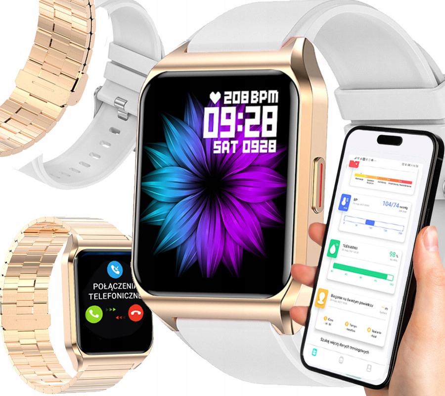 Okosóra NYOMÁS PULZUS BESZÉLGETÉS HŐMÉRŐ szíj + karkötő