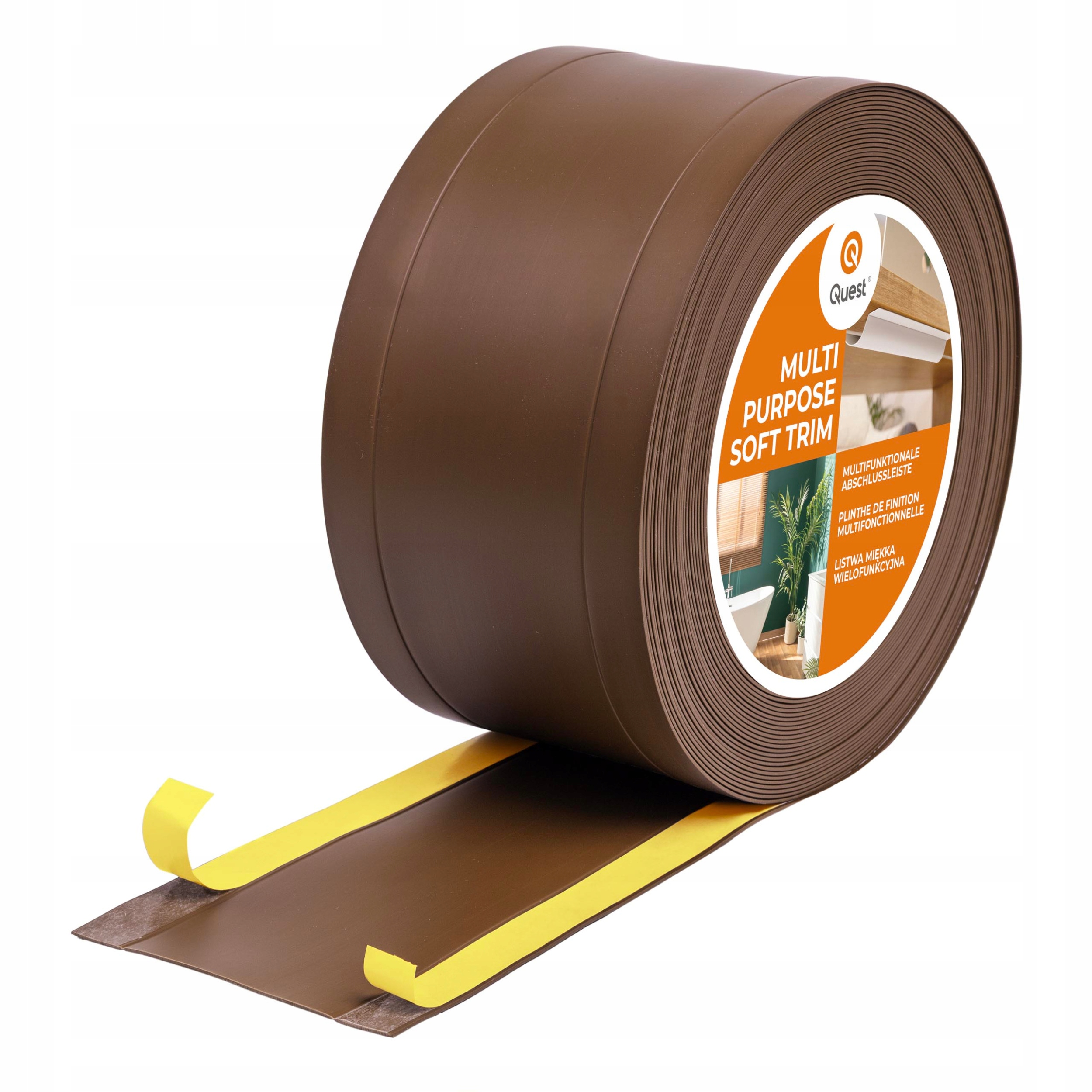 Pvc dokončovací lišta 6v1 samolepicí, bronz 10 m, 120 mm, W1