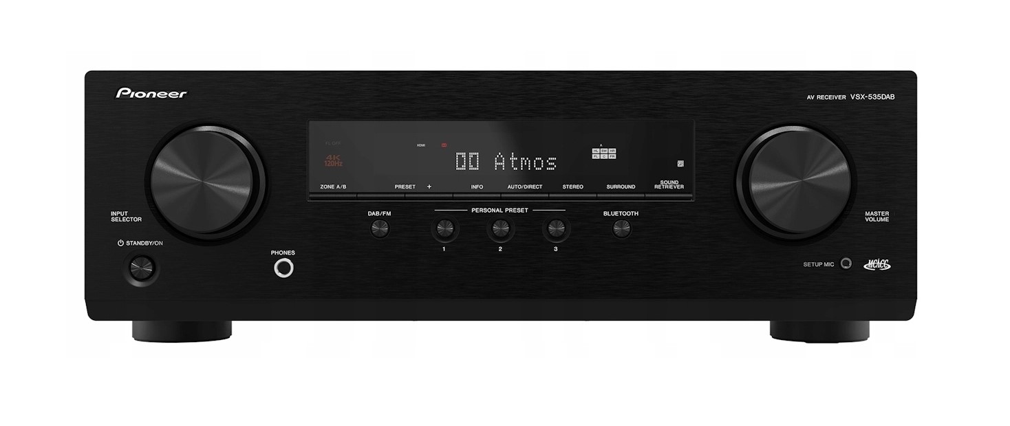 Pioneer VSX-535DAB amplituner Kino Domowe Dab+ Dolby Atmos Bluetooth czarny