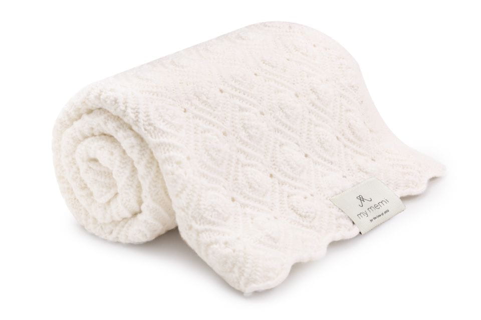 

Koc 100% Wełna Merino Pearl Cream My Memi