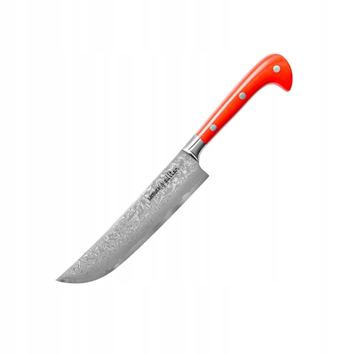 Samura Sultan Univerzálny nôž červený Damašková oceľ, rukoväť G-10