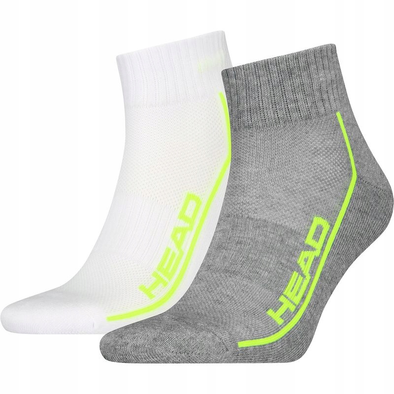 Skarpety Sportowe Head All Sports Performance Quarter 2 Pack Gr/wh 39-42