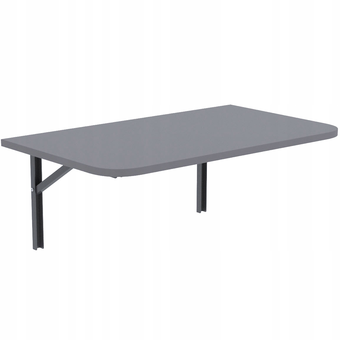 STÓŁ SKŁADANY STOLIK BLAT ROZKŁADANY 90x60 J.GRAFIT ZAOKRĄGLONY