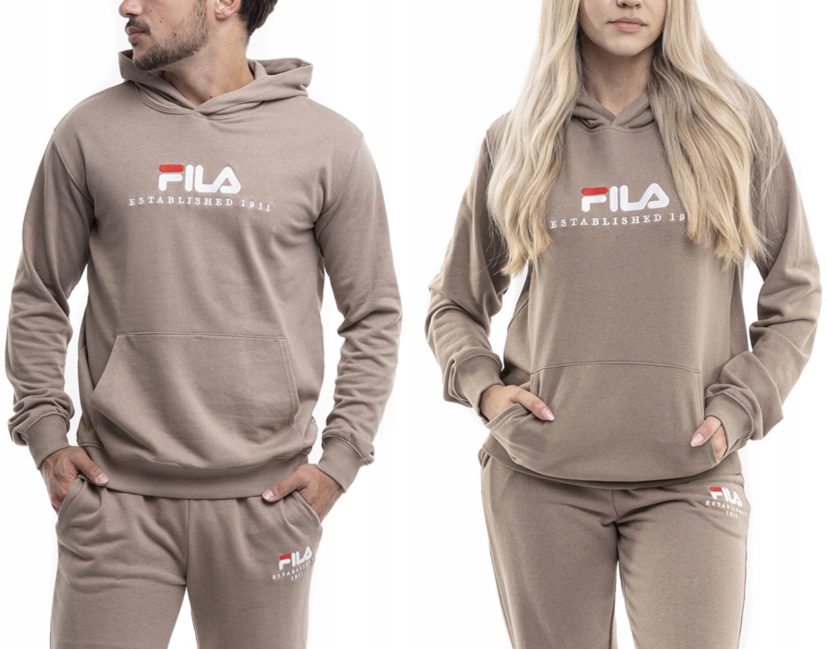 Mikina Unisex Fila s kapucí Sportovní tepláková bavlněná mikina s kapucí vel XL