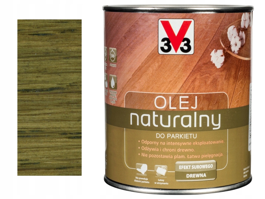 V33 Olej naturalny do parkietu Miodowy 1L matowy