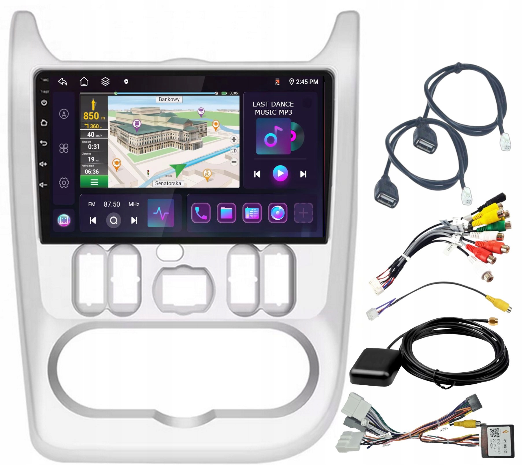 Autorádio Gps Android Dacia Duster 2010-2013 Carplay Wifi 4GB 64GB
