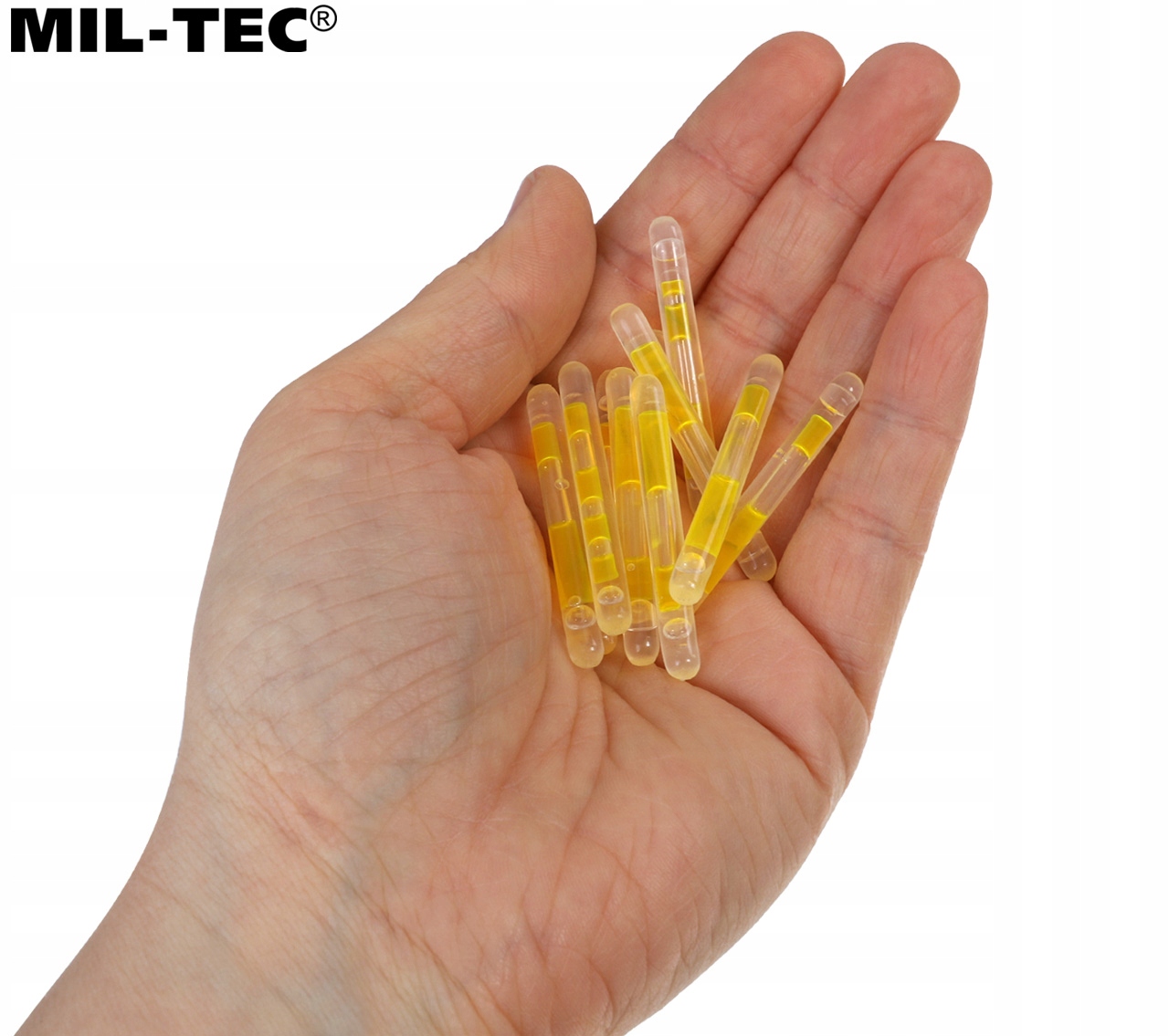 Światło chemiczne Oświetlenie Mil-Tec Lightstick Mini 10szt. - Żółte Kolor dominujący żółcie