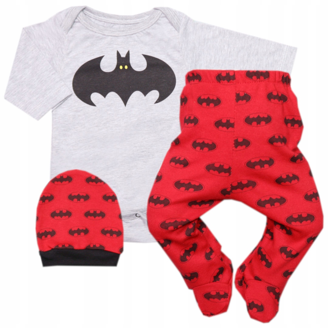 

Wyprawka komplet body półśpiochy czapka 68 Batman