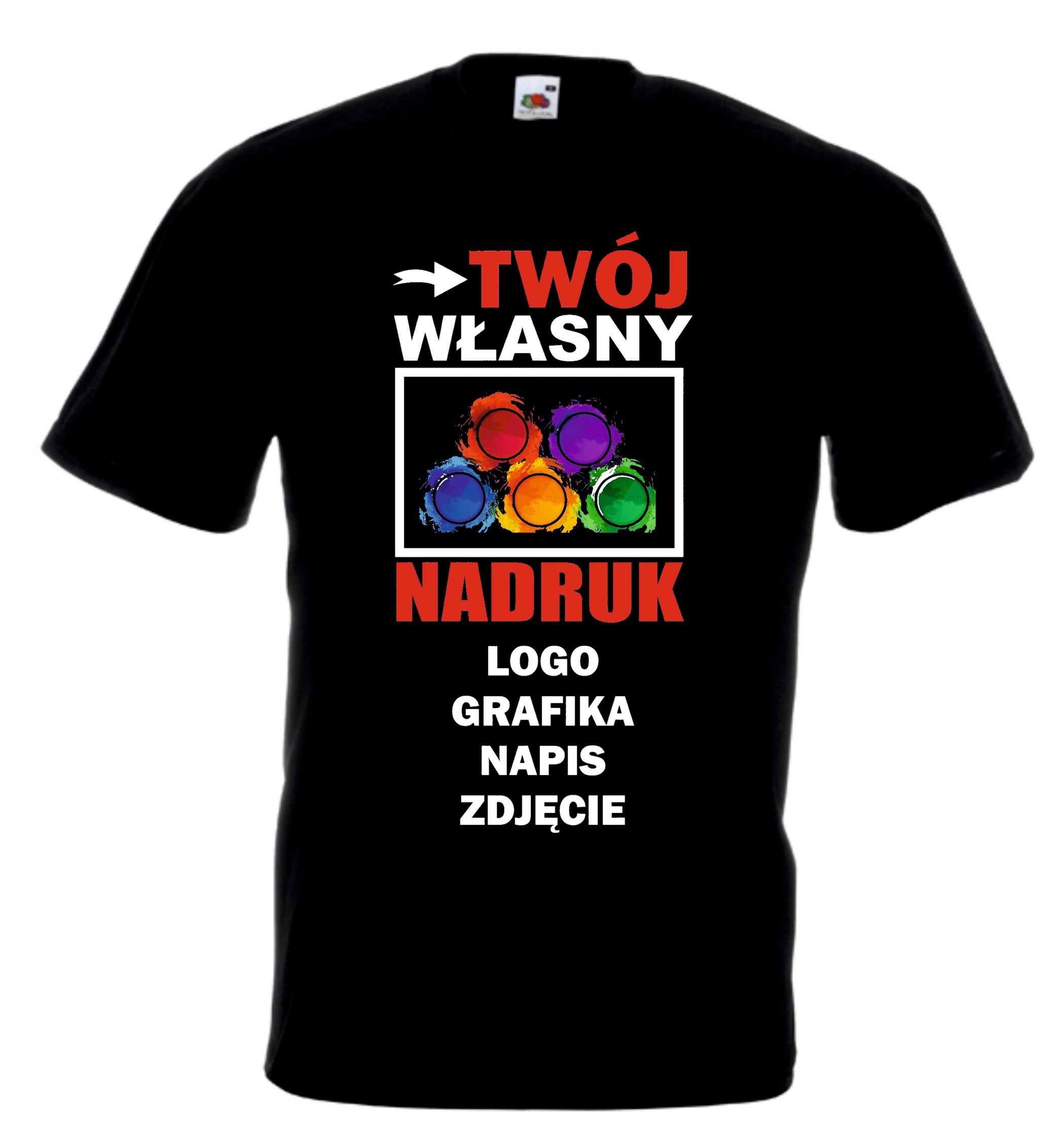 

Koszulka Męska Z Własnym Nadrukiem Grafiką Logo S