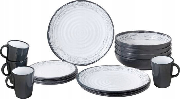 Turistický jídelní set Brunner Granada 0830155N.C3S černobílý 16