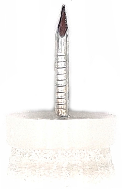 Klzák s klincom a plsťou, nábytková pätka