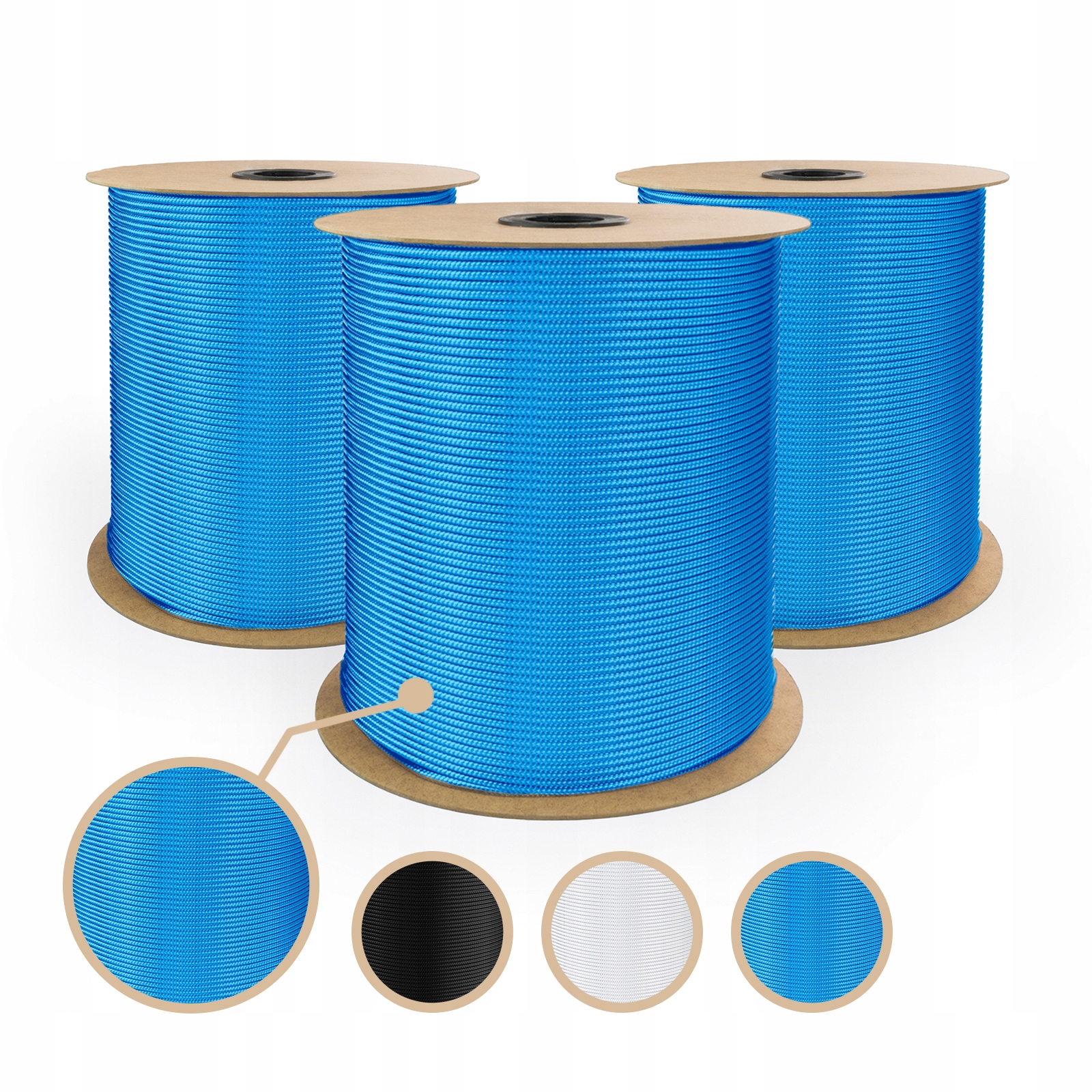 Lina Pleciona Żeglarska POLIPROPYLENOWA Niebieska Uniwersalna 3mm 100m