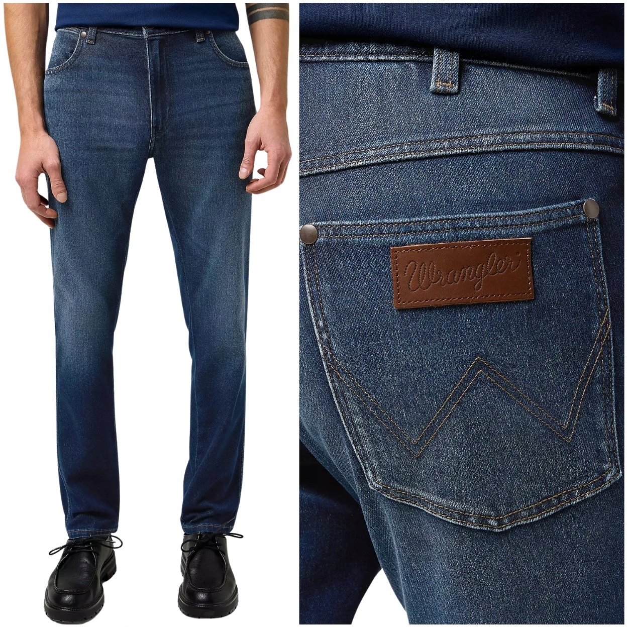 Wrangler River regular tapered Epic Soft jednoduché džínové kalhoty W33 L30
