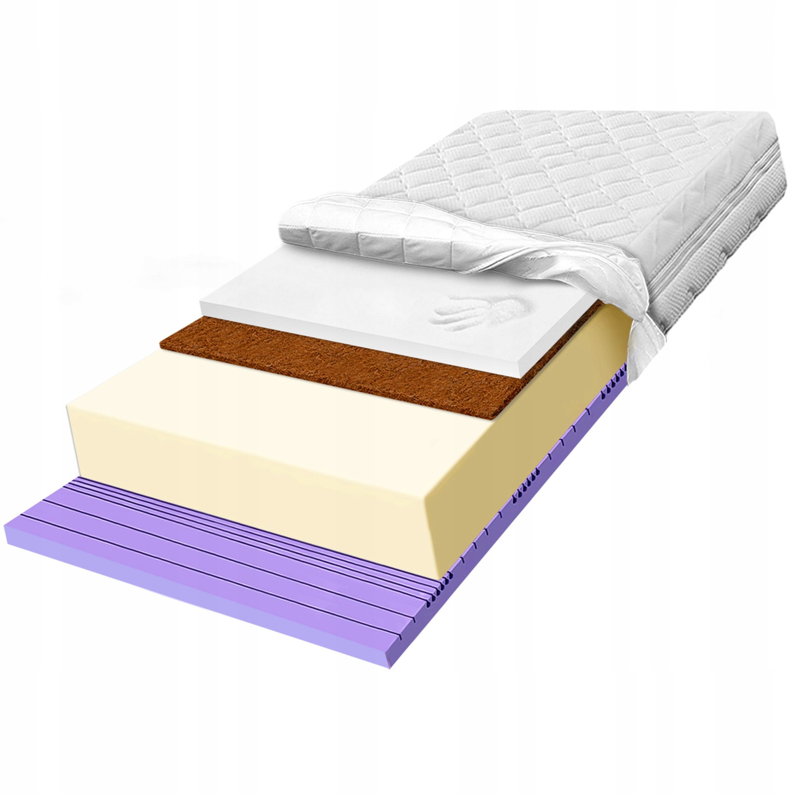 Penový matrac 80x160 H2 H3 s kokosovou podložkou a tvarovou pamäťou 30 cm