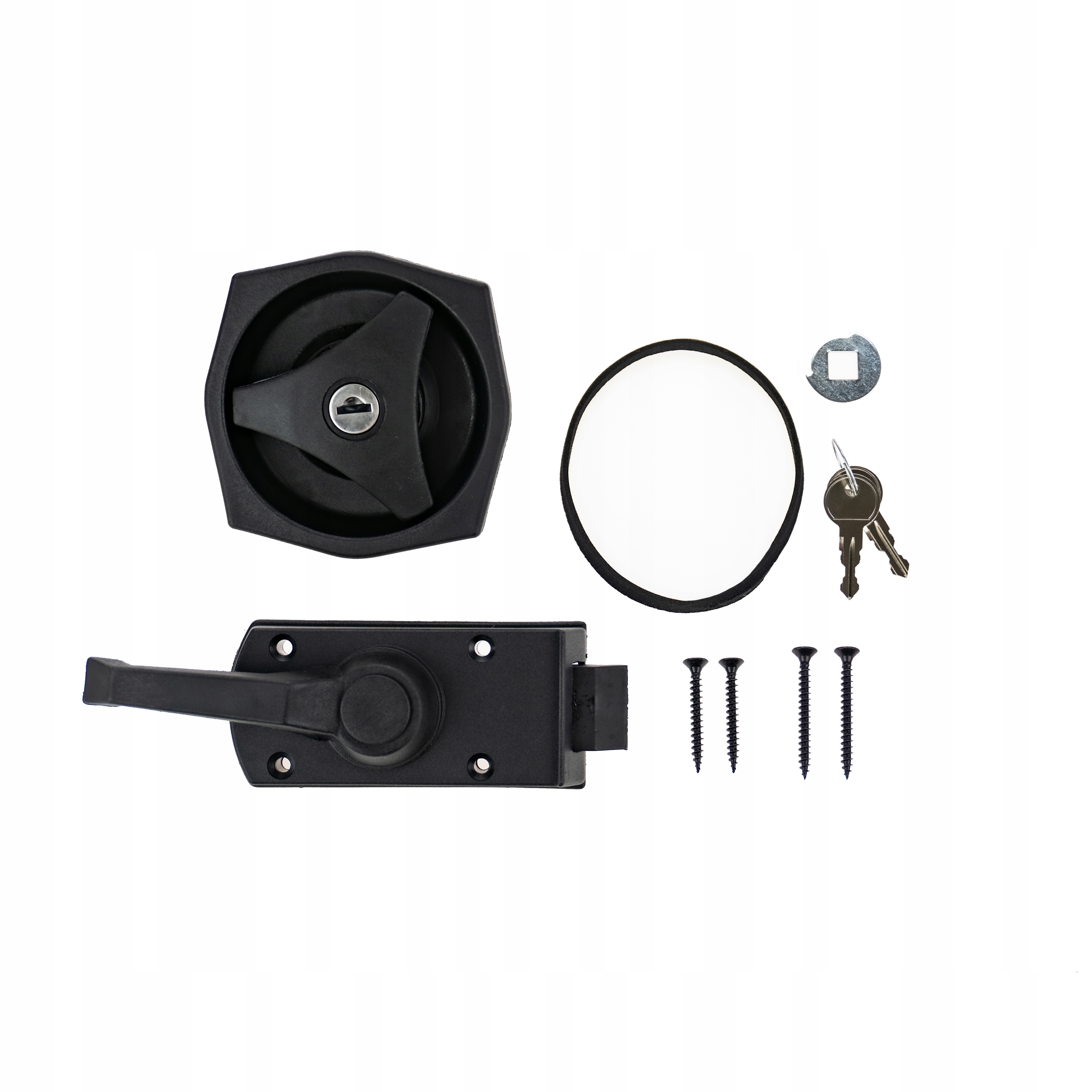 Zamek drzwi wejściowych do przyczepy kampera prawy 2xklucz kemping komplet EAN (GTIN) 3412844224592