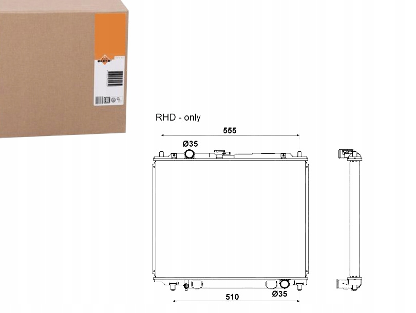 NRF CHŁODNICA MITSUBISHI PAJERO 2,8TD 94- NRF