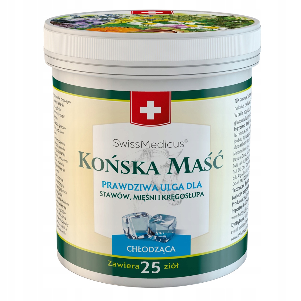 

Końska maść Chłodząca Bóle stawów i mięśni 250 ml
