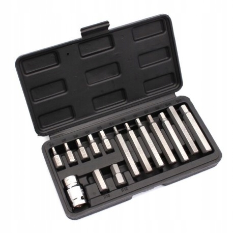 

Klucze nasadowe Hex 15szt Cr.V kaseta Pro-technik