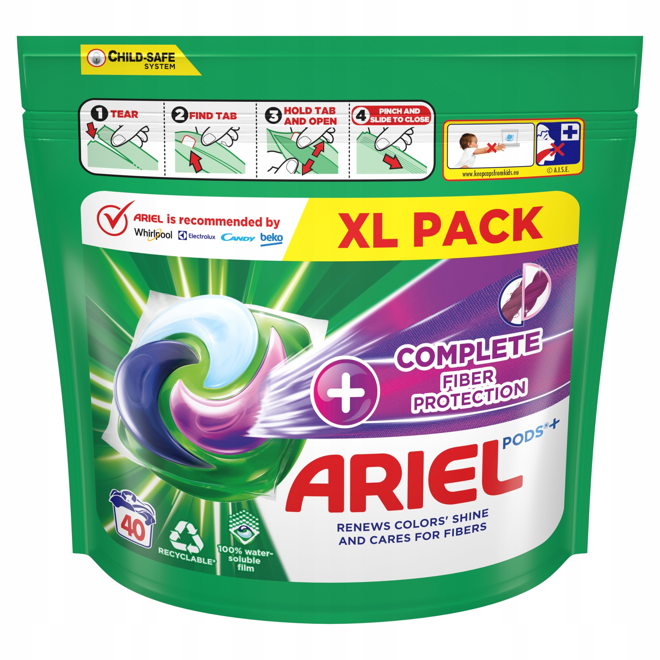 Levně Kapsułki do prania Ariel Complete Fiber Protection 40 sztuk