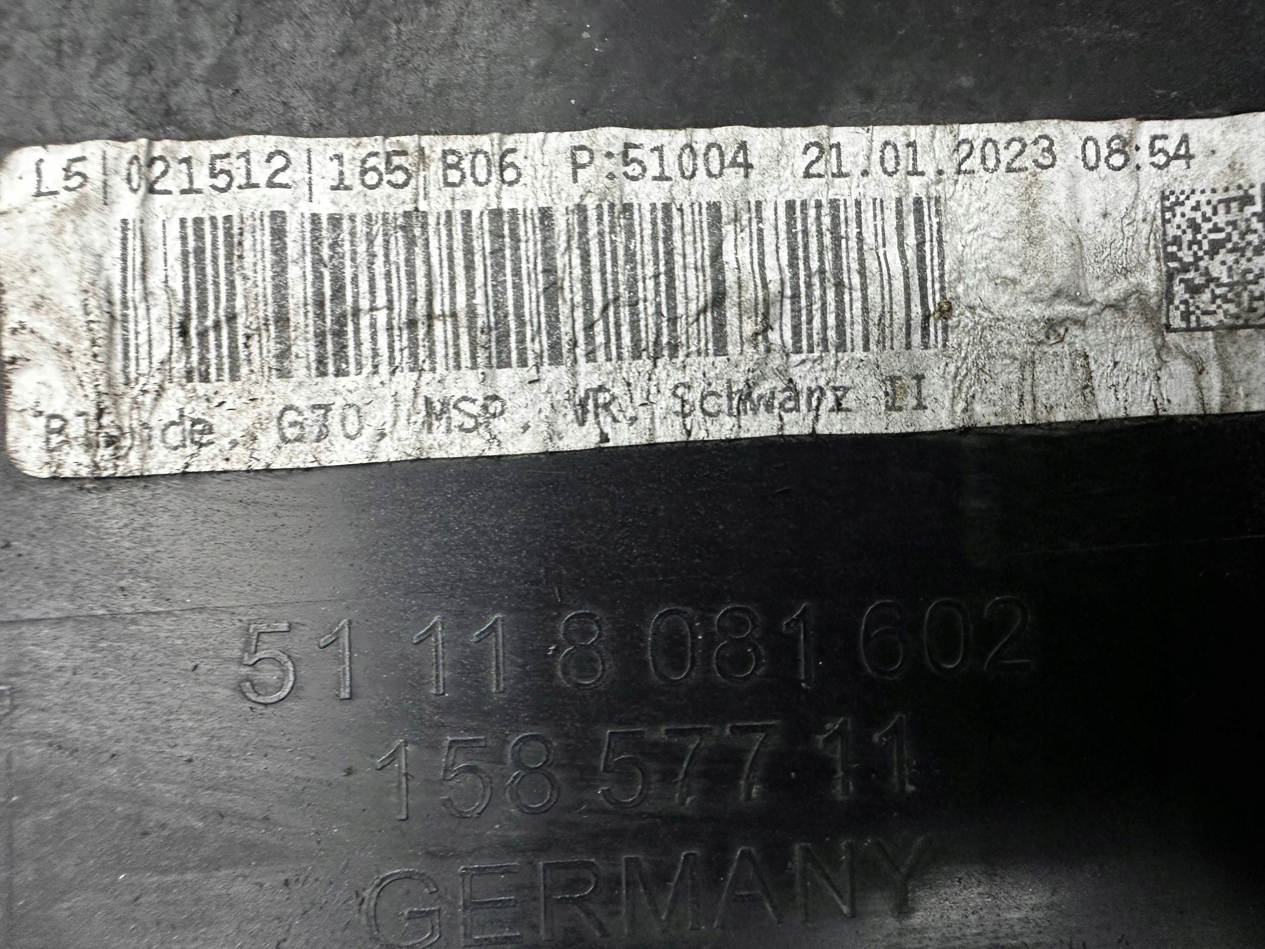 lišta nárazníku předního BMW 7 G70 8081602