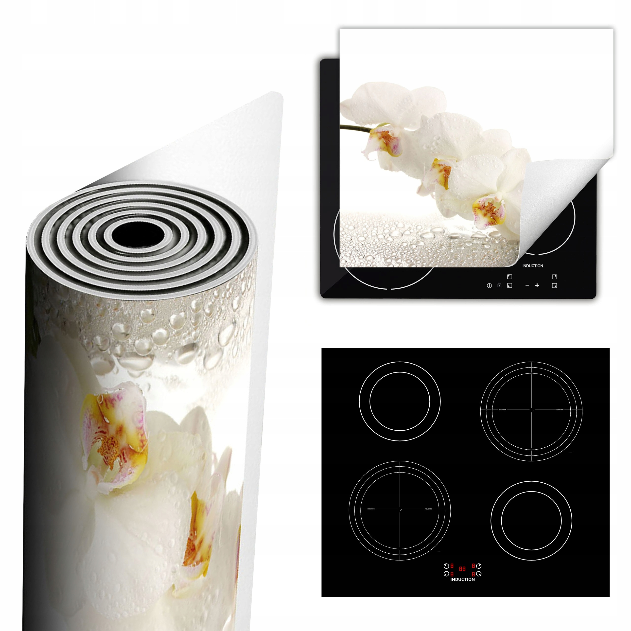 Ochranná Podložka Na Sporák Má Více Místa 60x52 bílá orchidej