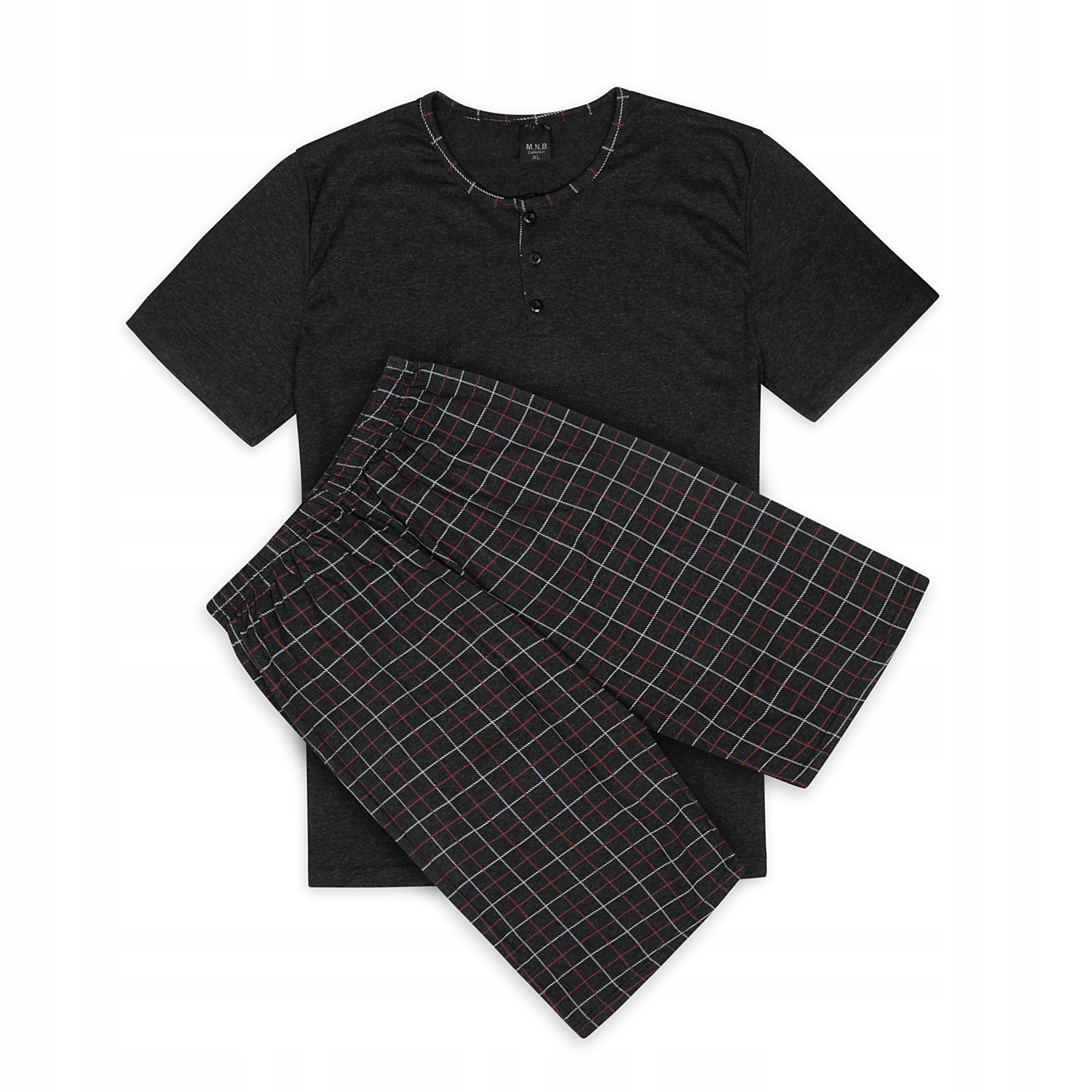 

Duże Rozmiary Bawełniana Męska Piżama Krótki Rękaw