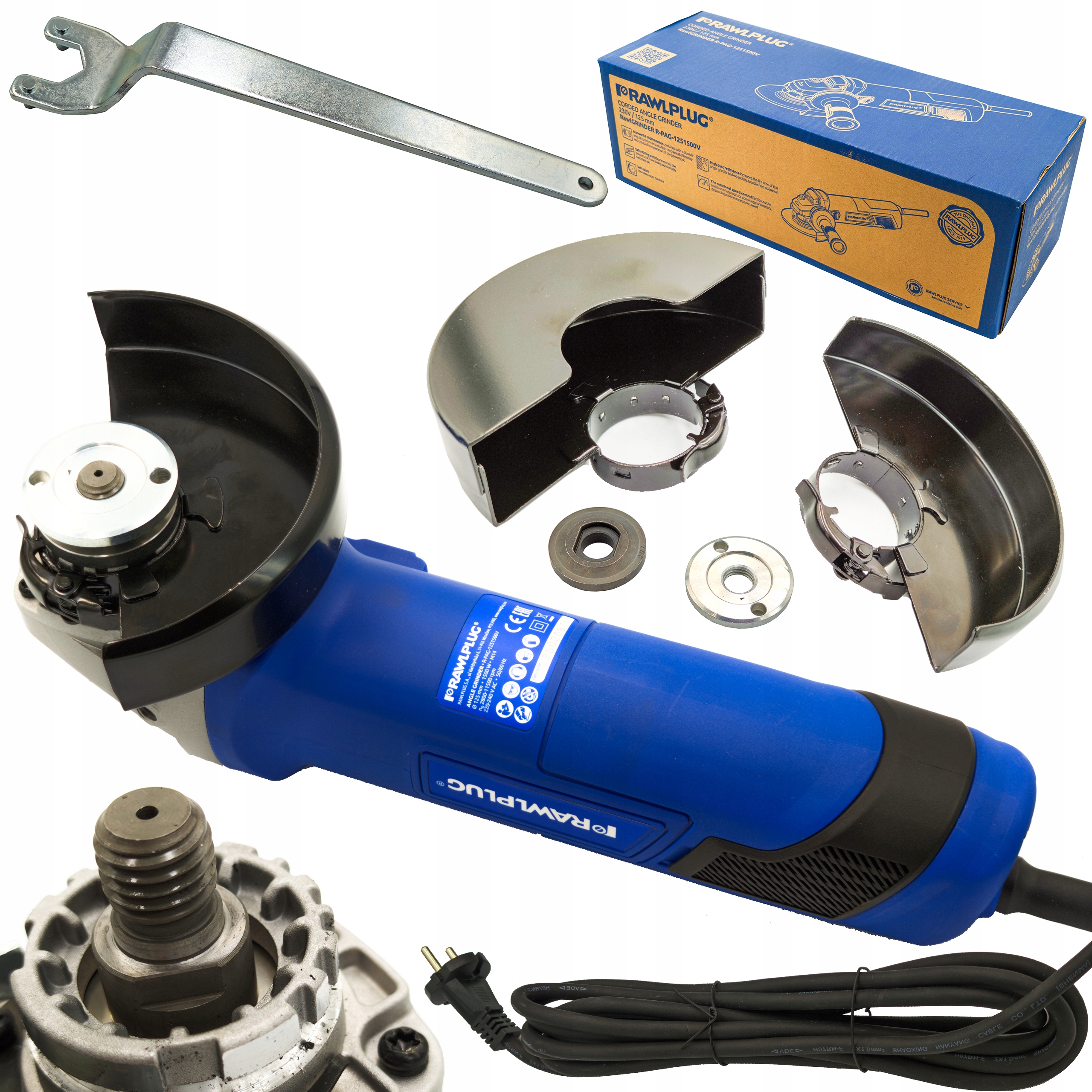 Szlifierka kątowa 125 mm RawlGRINDER 1500 W z regulacją prędkości