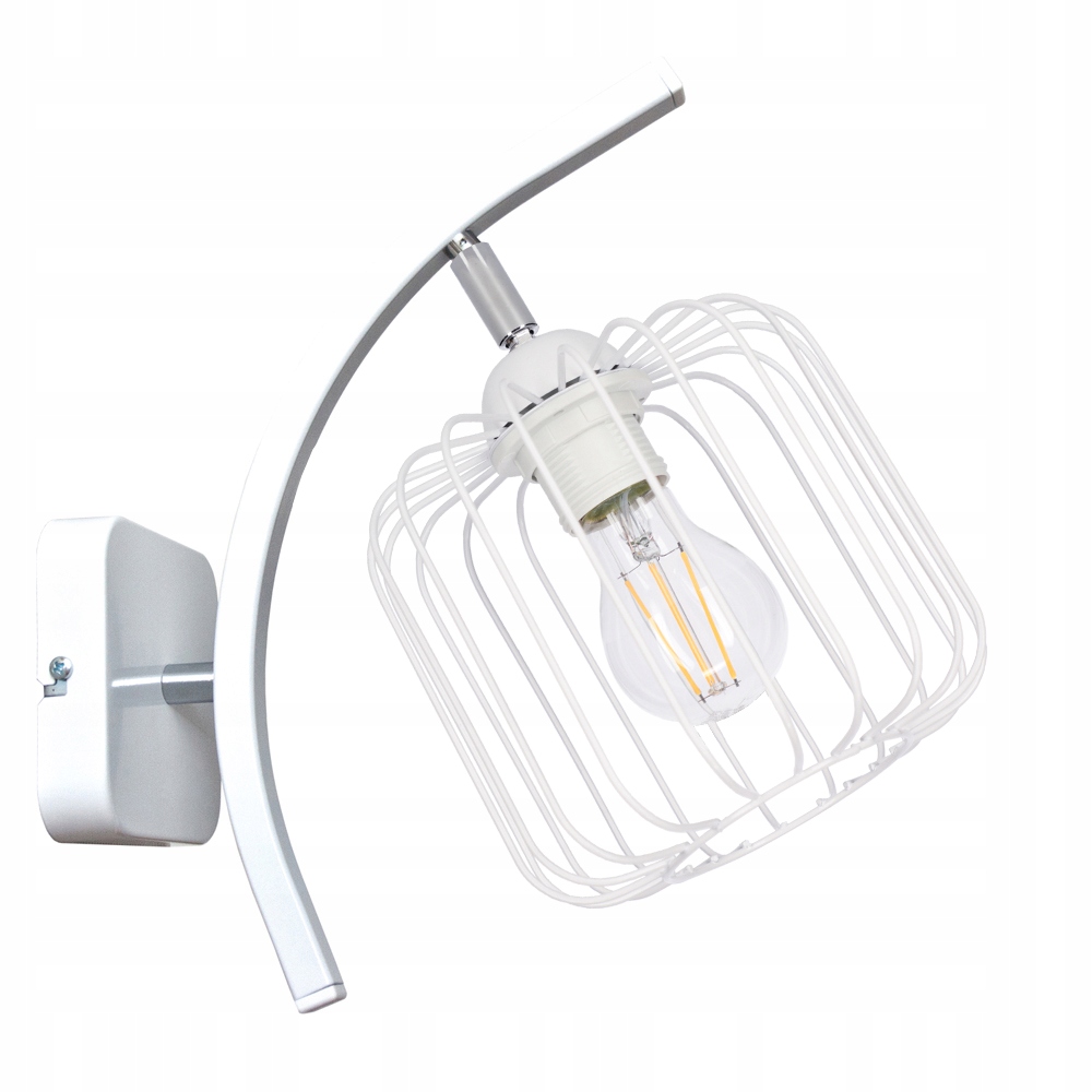 

Kinkiet Lampa Ścienna Druciana Ring Ruchomy Klosz