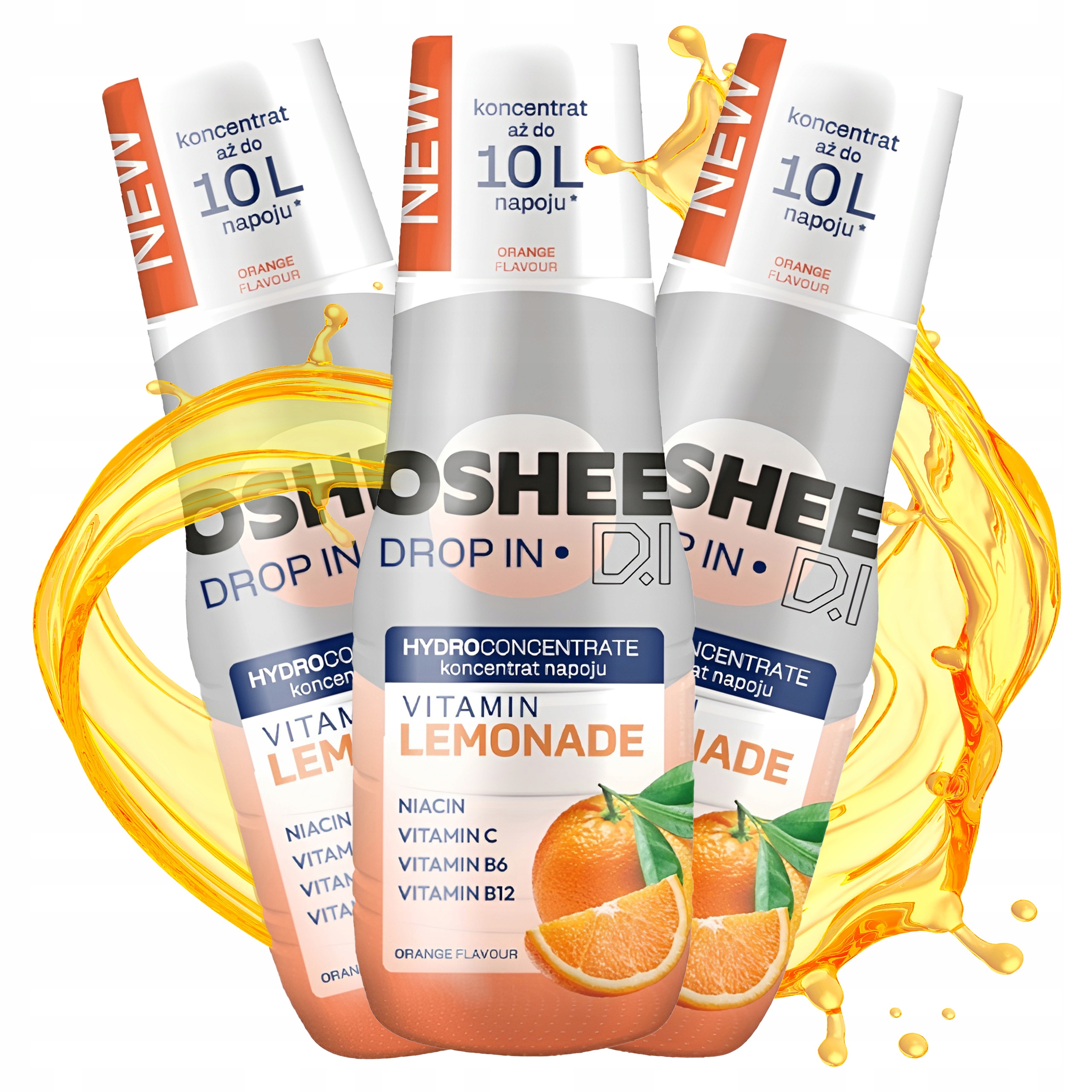 Levně 3X Sirup Oshee Koncentrát Do Saturátoru Limonáda Pomeranč 500 ML Nápoj