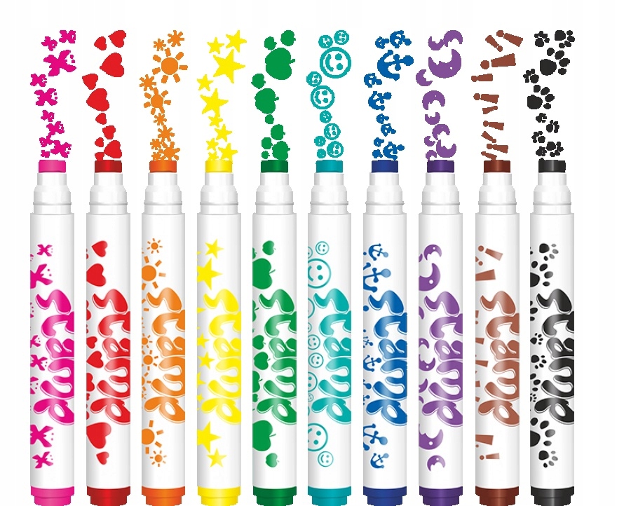 Colorino Flamastry z pieczątkami 10 szt 34623