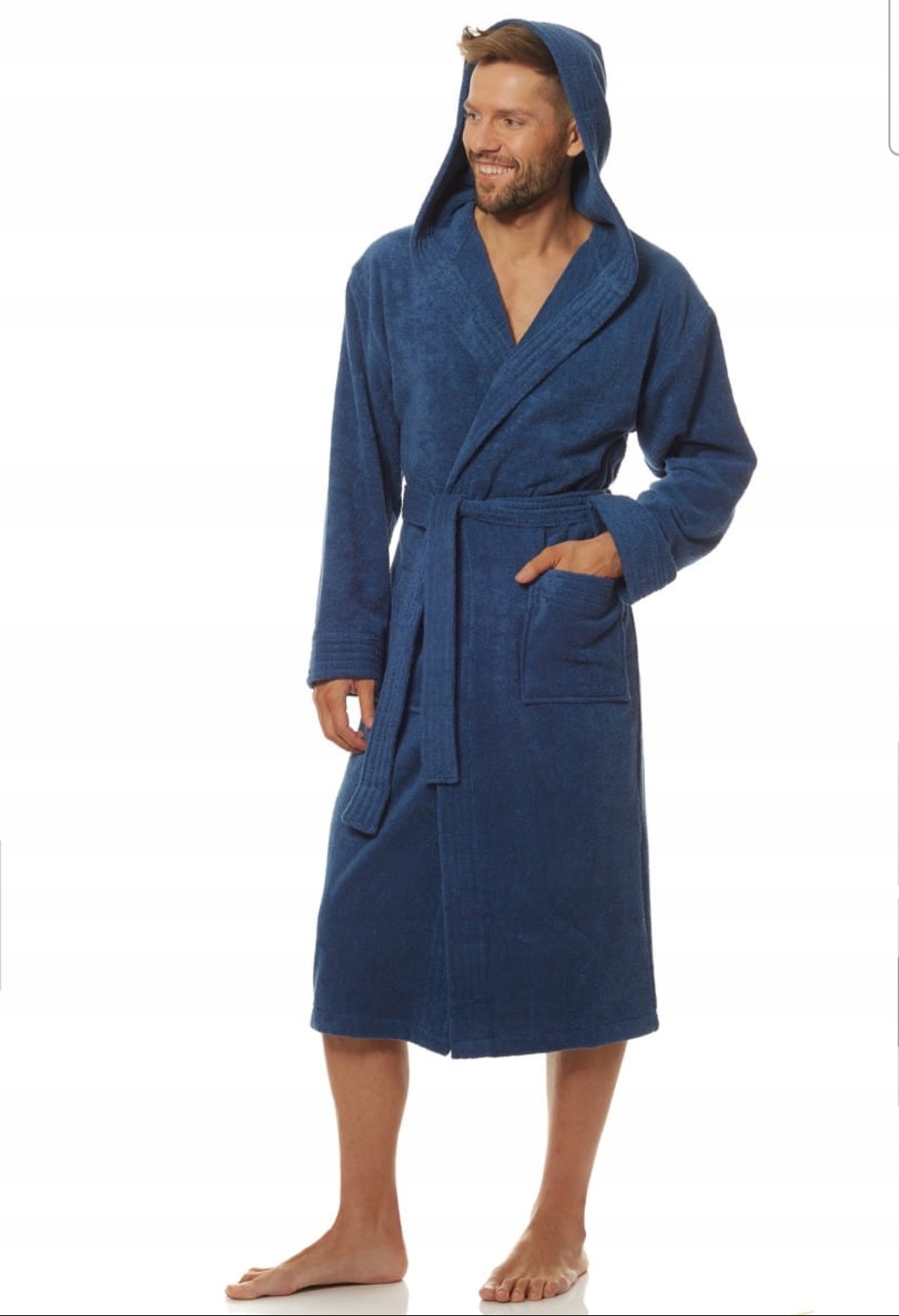 Pánský Plavkový Kabát Tmavě Modrý Bavlna 100% Velikost: M