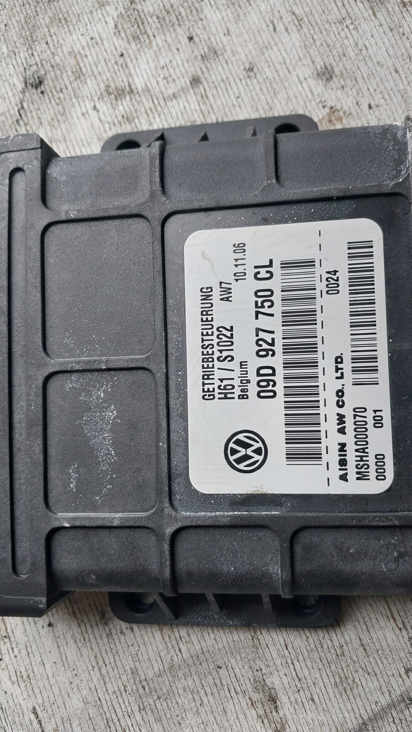 TOUAREG 7L 03-10 R. module control unit gearboxes 09D927750CL