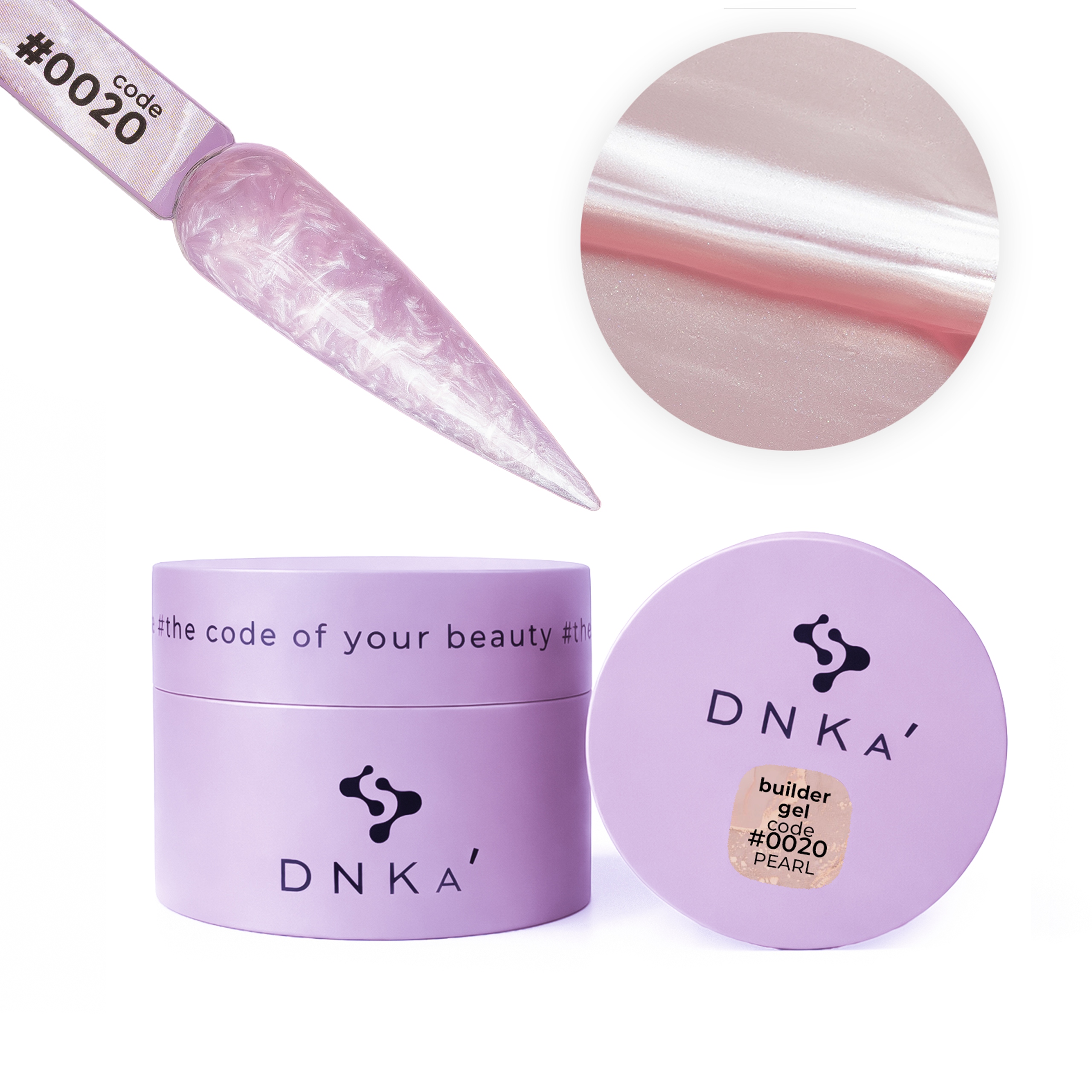 Dnka Builder Gel Uv/led Stavební Gel Pro Modelování Pearl 0020 30 ML