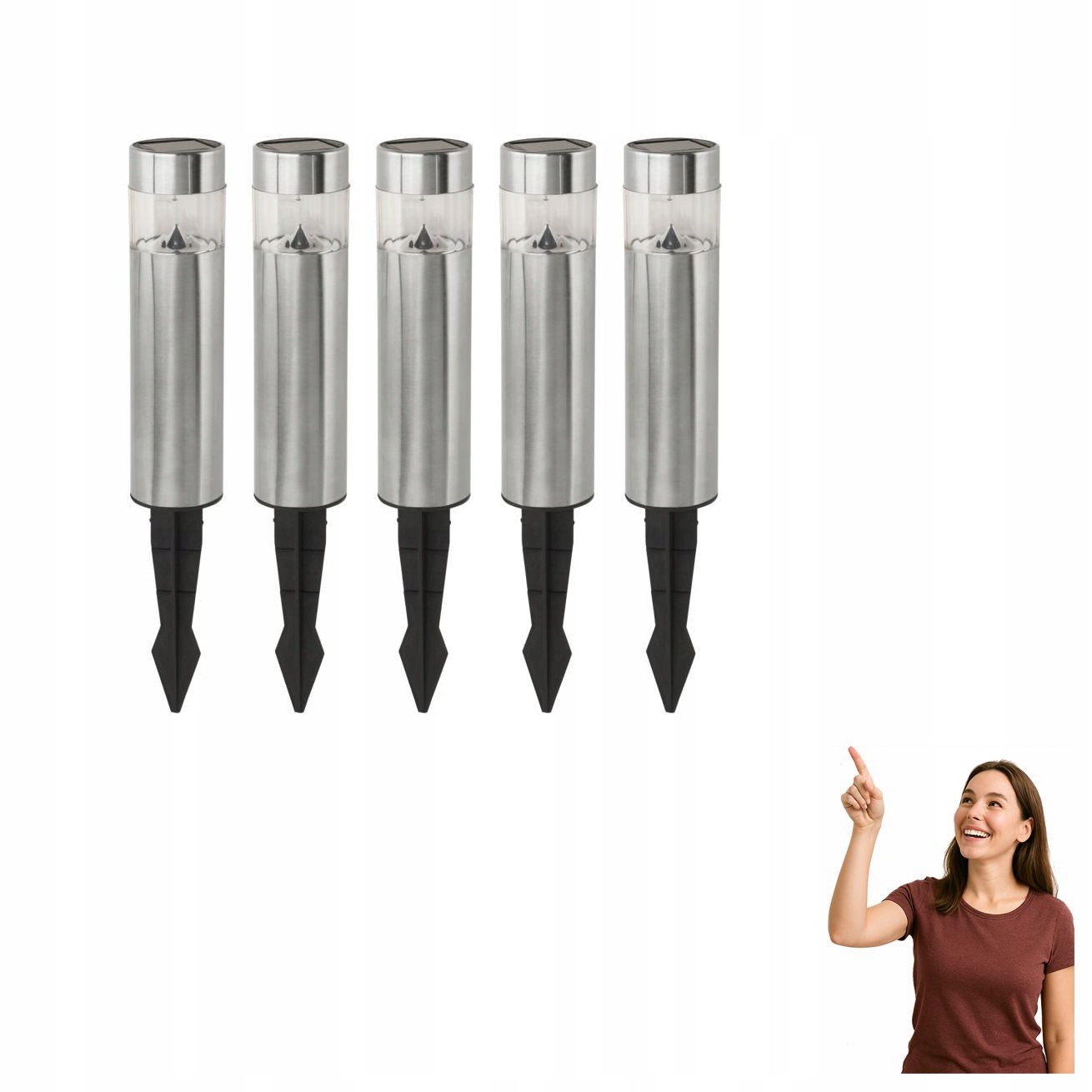 Sada 5 Led zapichovacích zahradních solárních lamp Solar 48631 Eglo