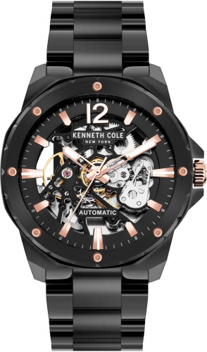 Zegarek męski Kenneth Cole KCWGL2104201 czarny klasyczny skeleton