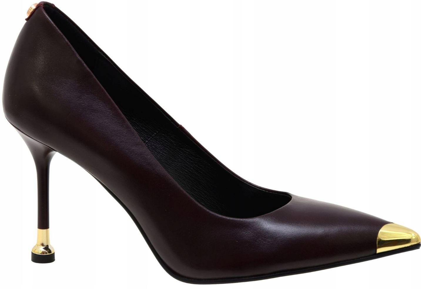 Dámské kožené vínové elegantní lodičky 9 cm CheBello 5227 R40