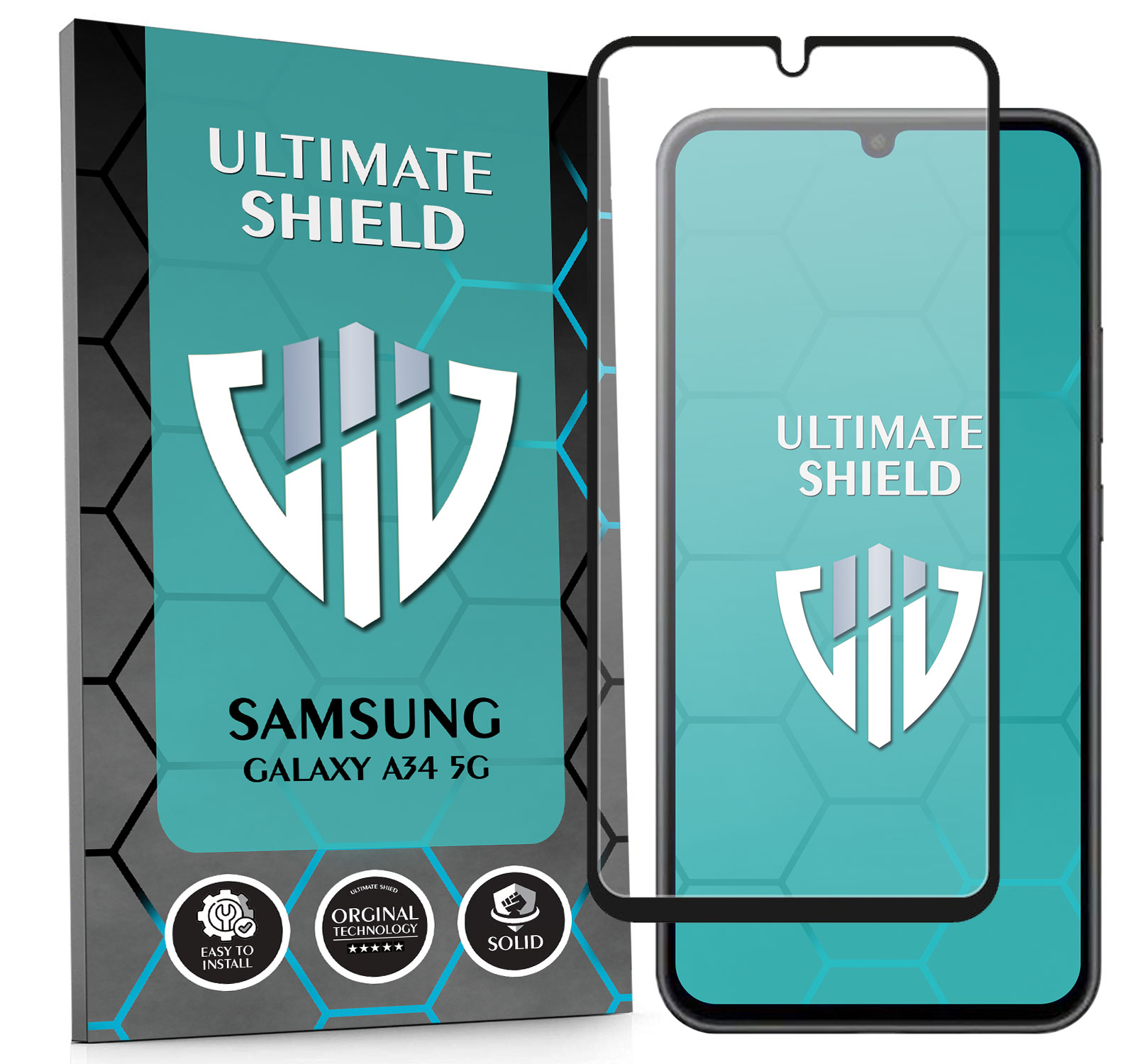 Megapak 5v1 Pancéřové Sklo 5D Rychlé Sklo Pro Samsung Galaxy A34 5G