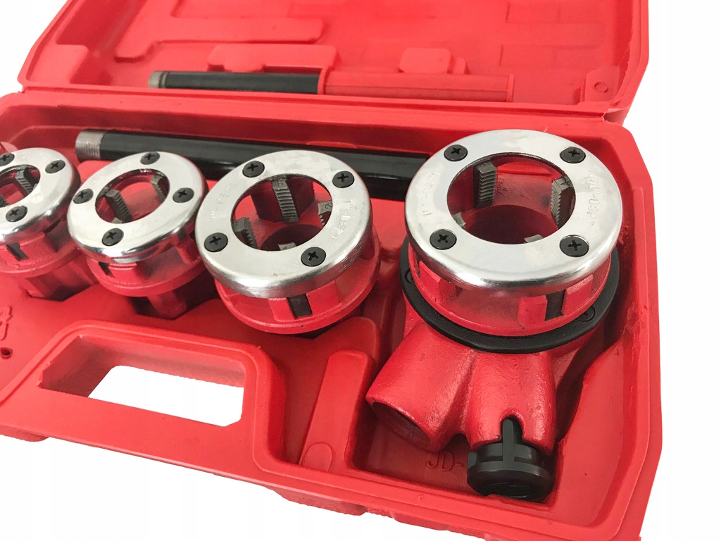 GWINTOWNICA RĘCZNA DO NACINANIA GWINTÓW RUR Z GRZECHOTKĄ NARZYNKAMI 5 SZT Zasilanie brak zasilania