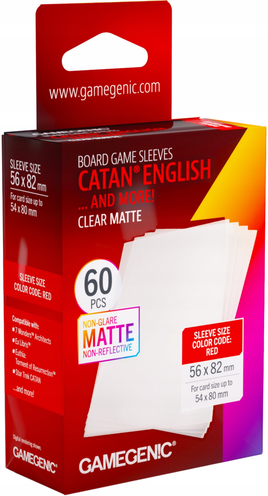 Koszulki na karty Gamegenic: Catan English (56x82 mm) Clear Matte 60 szt