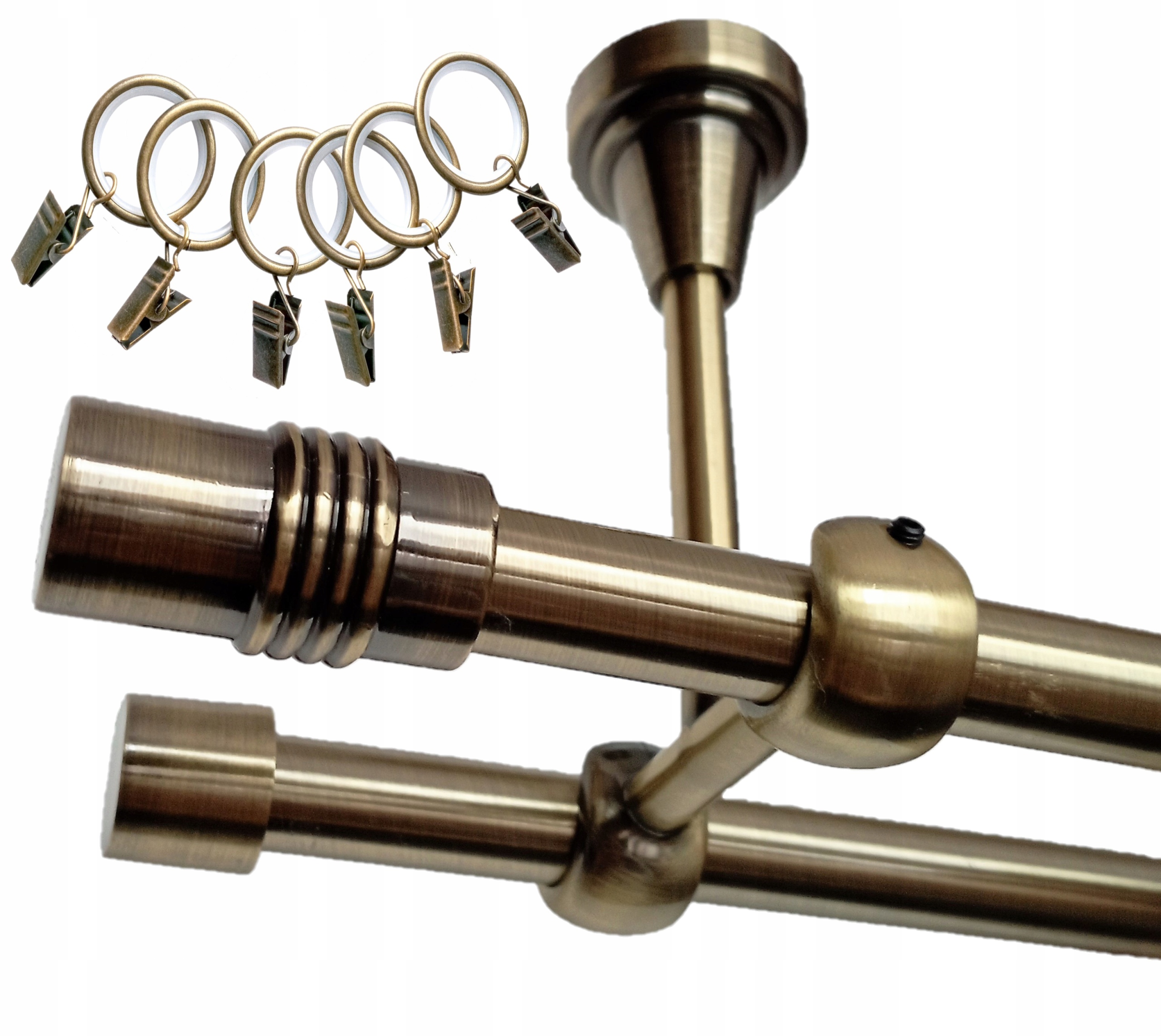 

Karnisz Podwójny Sufitowy Metal Fi16/300cm+ Żabki