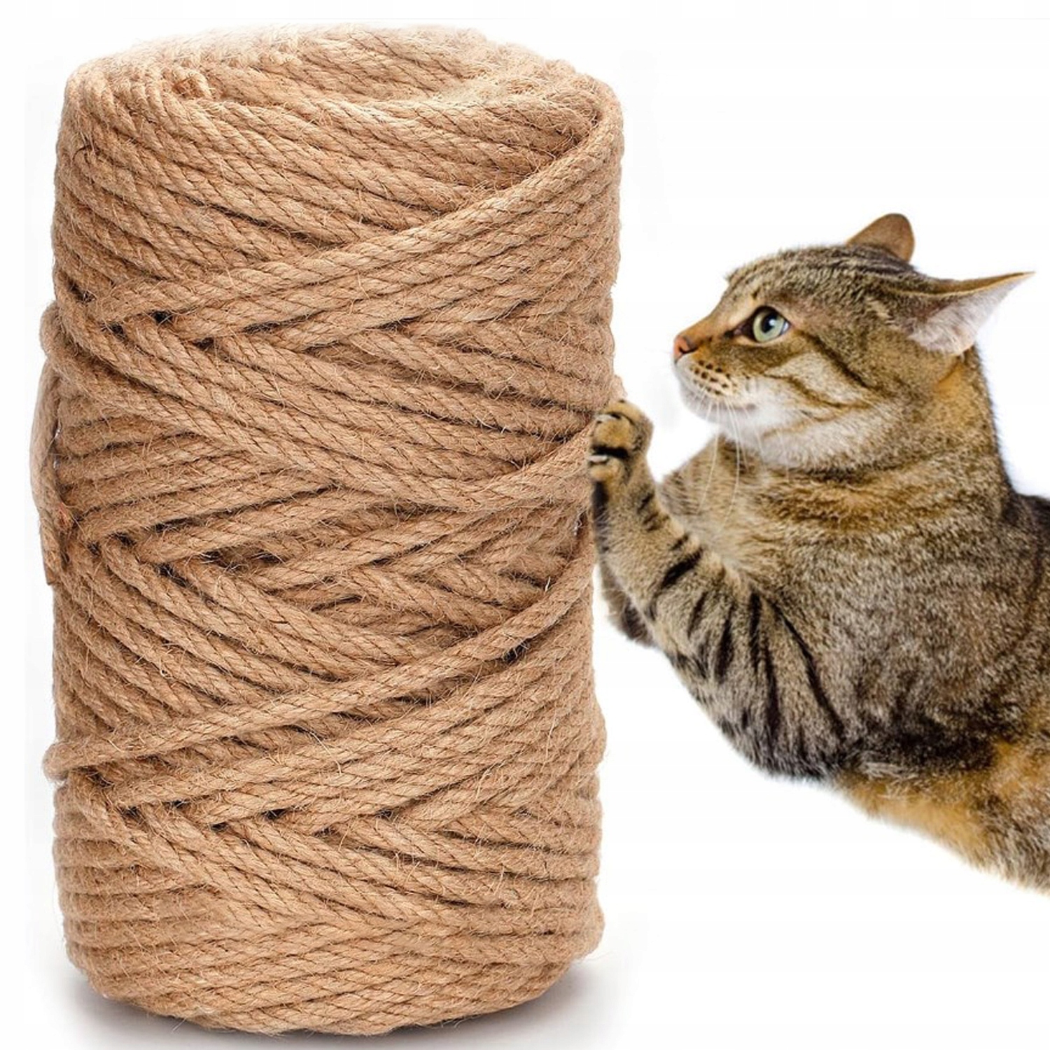 Levně Lano na škrabadlo Pro Kočky Jutový Provázek 8MM 100M Diy Řemeslo